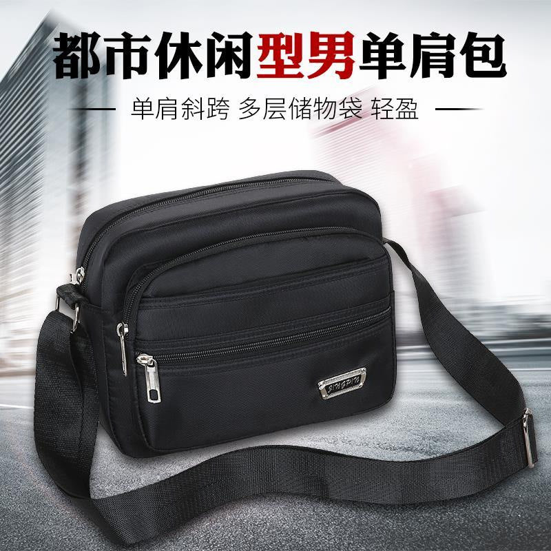 Fashionable Nylon Shoulder Bag with Multiple Pockets for Men and Women, Perfect for Daily Commute and Travel