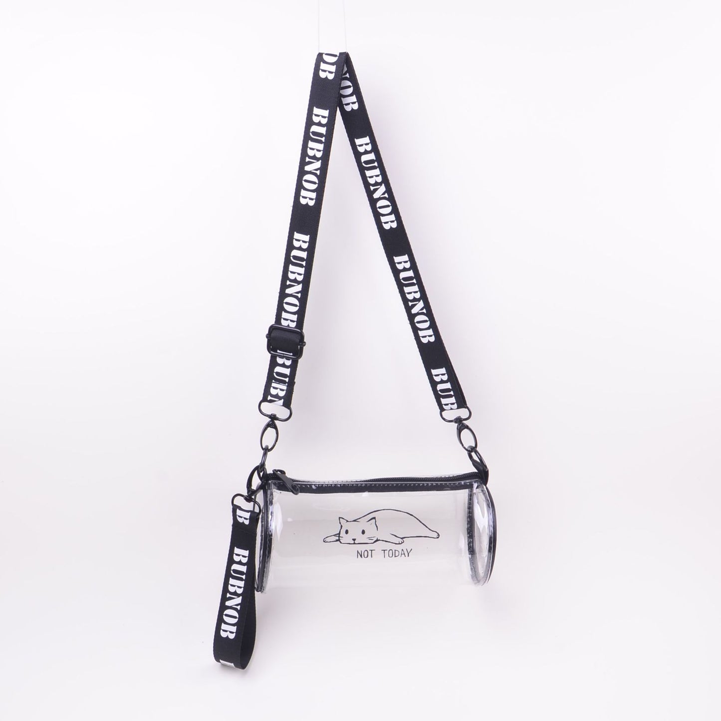 Transparent Cylinder Crossbody Bag 2024 New Fashion Clear Makeup Pouch for Daily Use and Travel