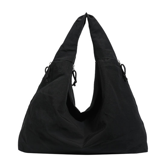 Minimalist Large Capacity Tote Bag for Women, Soft Fabric Shoulder Handbag with Multiple Inner Pockets, Casual Everyday Style