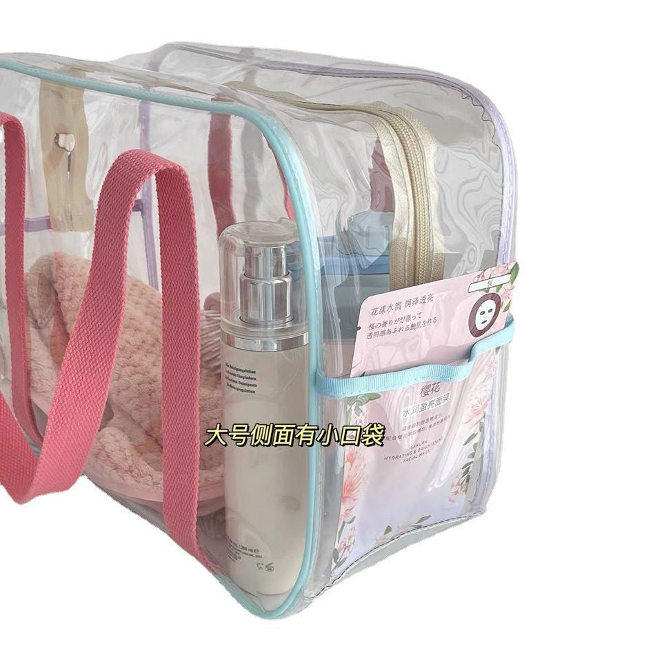 Transparent Waterproof PVC Travel Storage Bag for Clothes, Toiletries, and Baby Essentials - Perfect for Swimming, Beach, and Daily Use