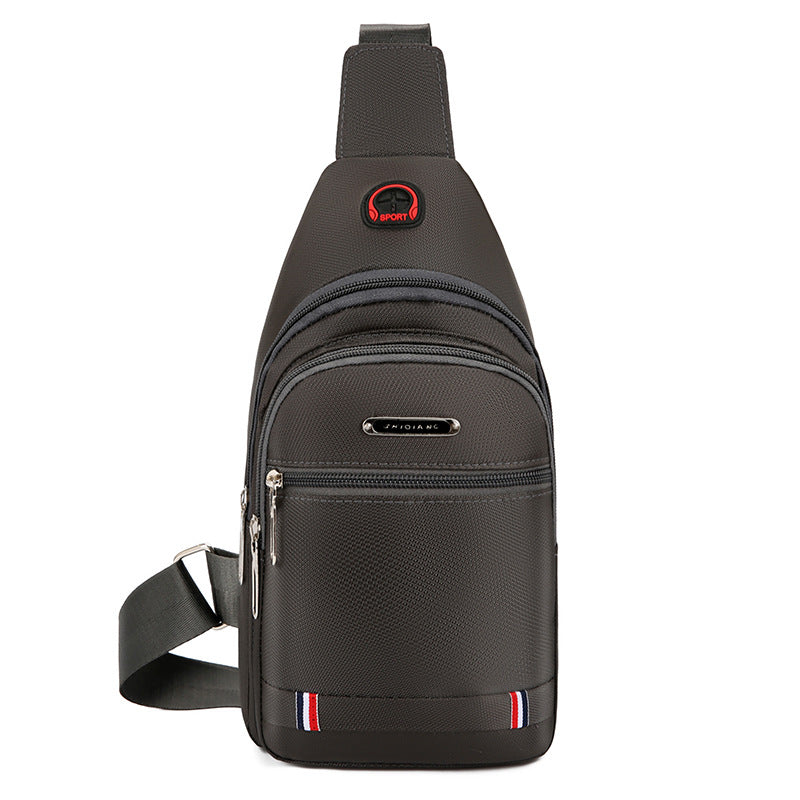 Stylish Men's Chest Bag with Large Capacity, Water-Resistant Oxford Fabric, Perfect for Business and Daily Use