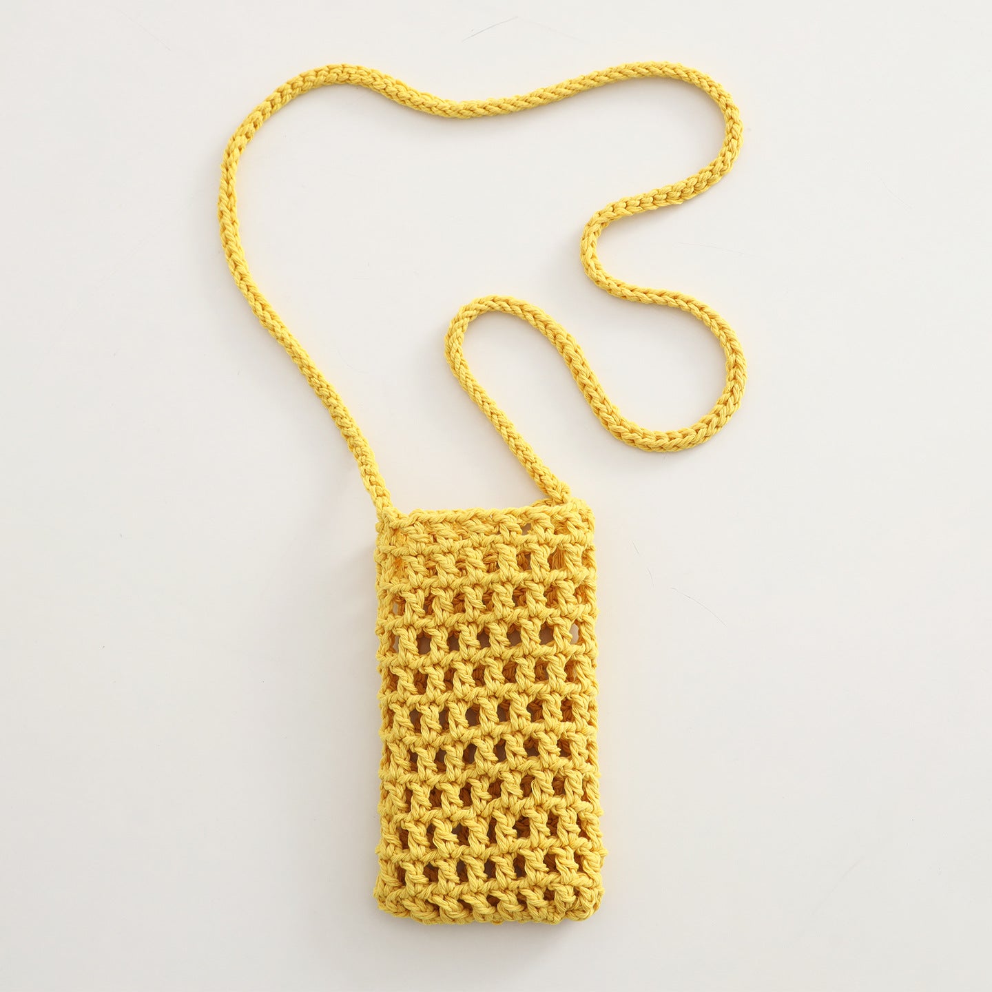 Handmade Crochet Crossbody Phone Bag with Hollow Design for Casual Everyday Use
