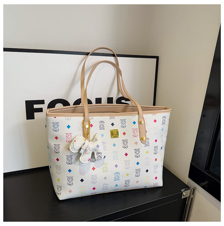 Single Shoulder Bag Printed Large Capacity Tote Bag Female New Fashion Casual All-Match Underarm Bag