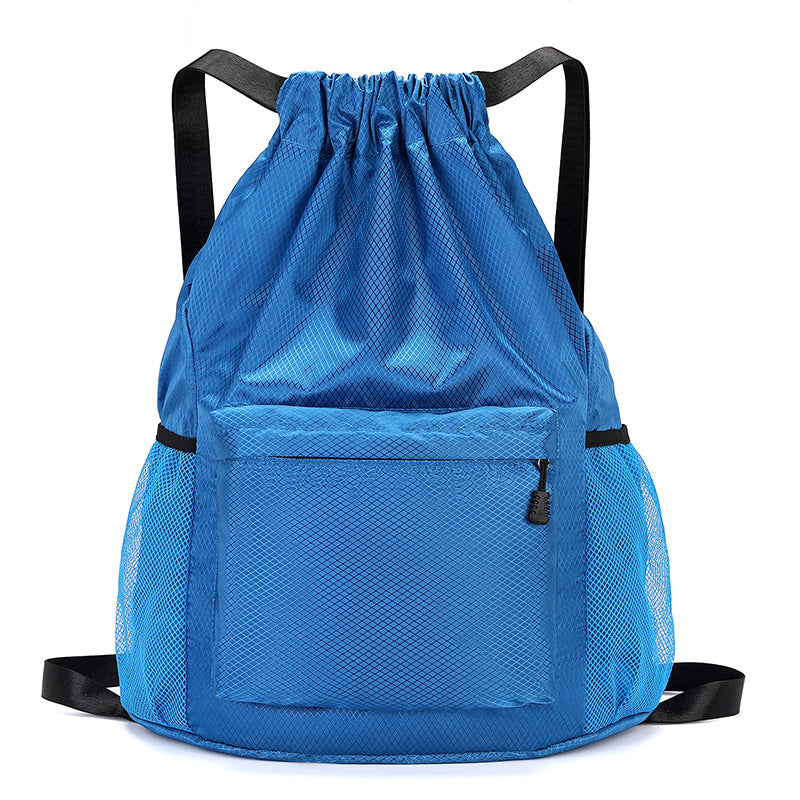 Women's Backpack Drawstring Bag Drawstring Sports Travel Backpack with Mesh Side Pocket and Front Zipper Pocket Suitable for Fitness Training Daily Use
