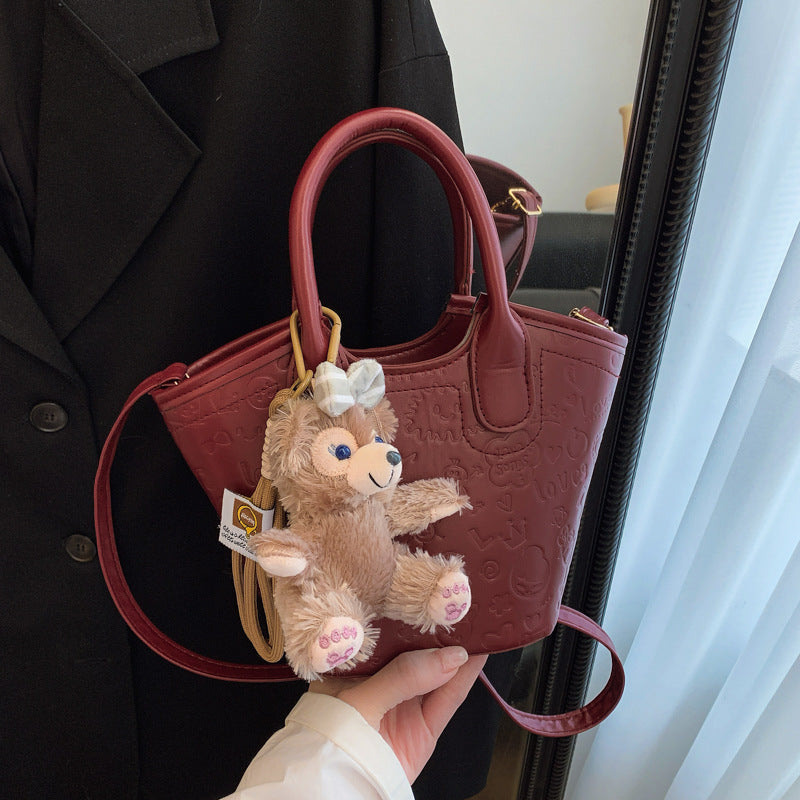 New Women's Bucket Bag Casual Simple Shoulder Bag Everyday Joker Trendy Bag