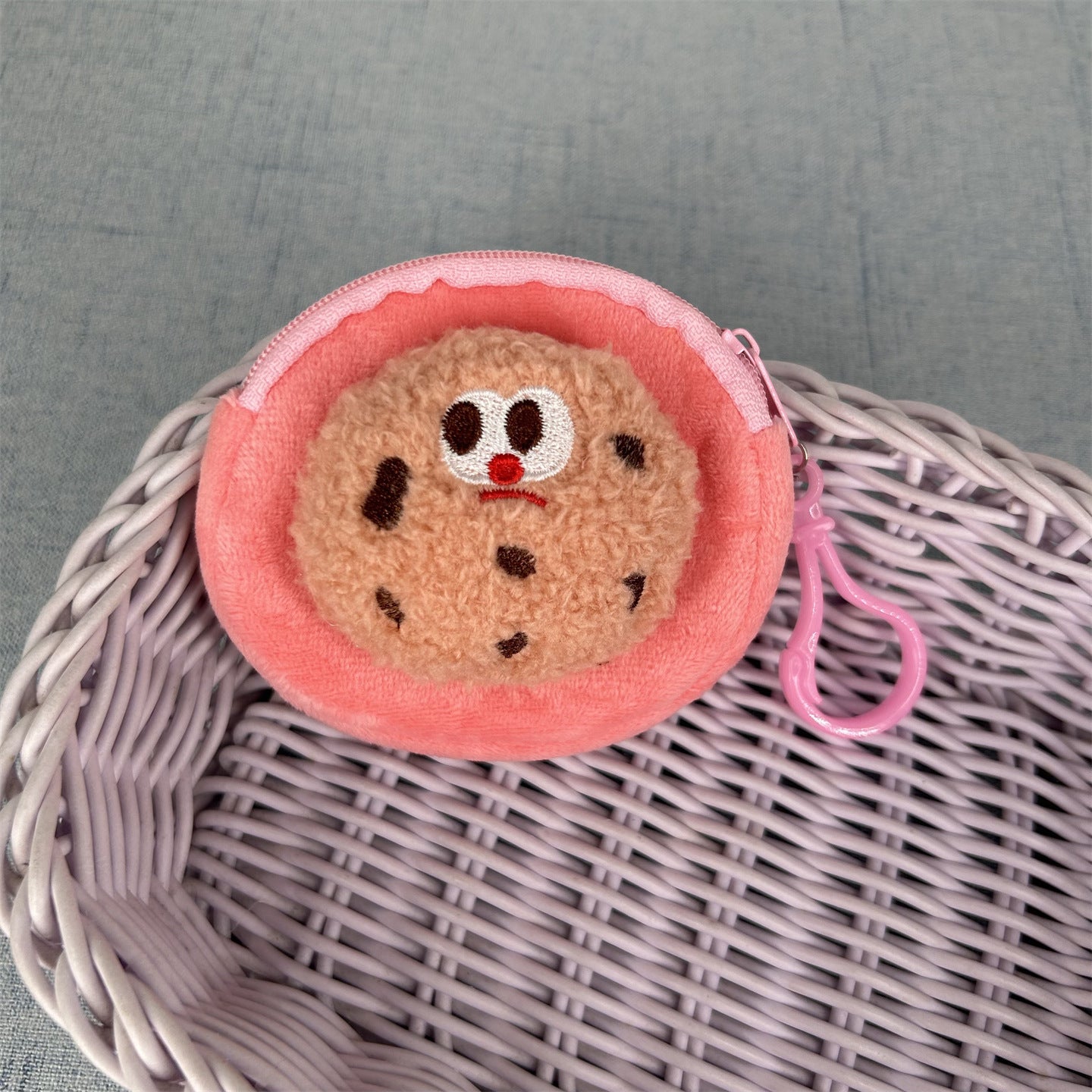 Women's Wallet Cute Plush Cookies Coin Purse Children's Gift Storage Bag Biscuit Portable Wallet