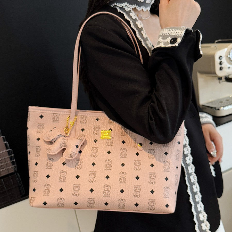 Single Shoulder Bag Printed Large Capacity Tote Bag Female New Fashion Casual All-Match Underarm Bag