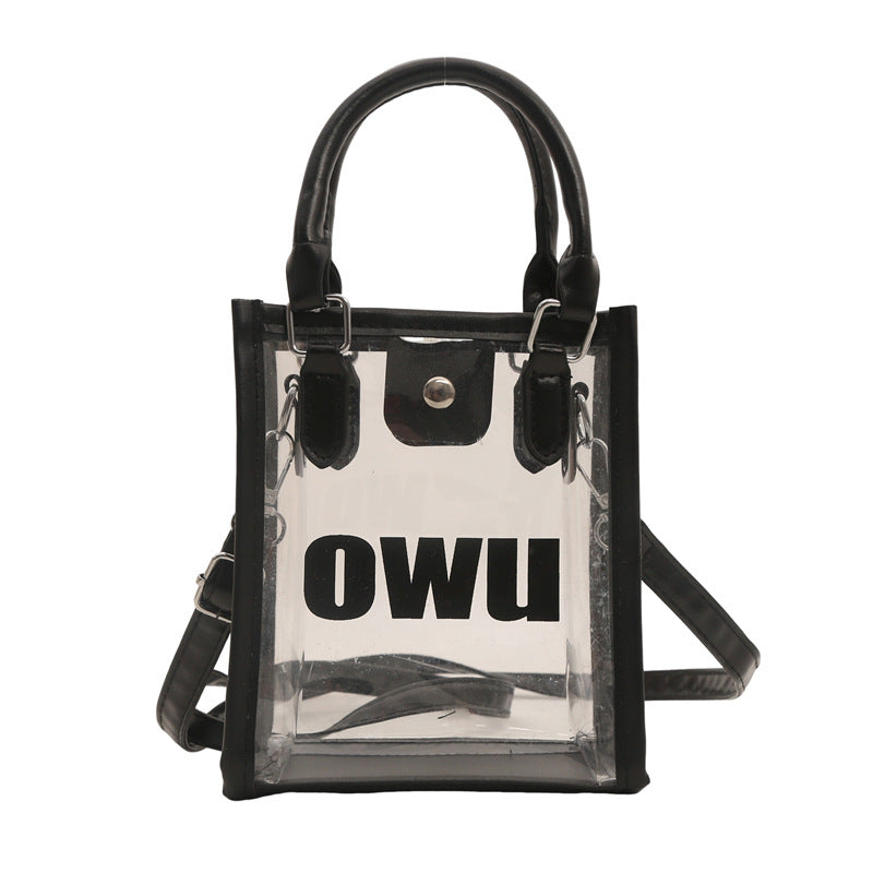Transparent Bag for Women New Jelly Bag Summer Fashion Portable Shoulder Messenger Bag
