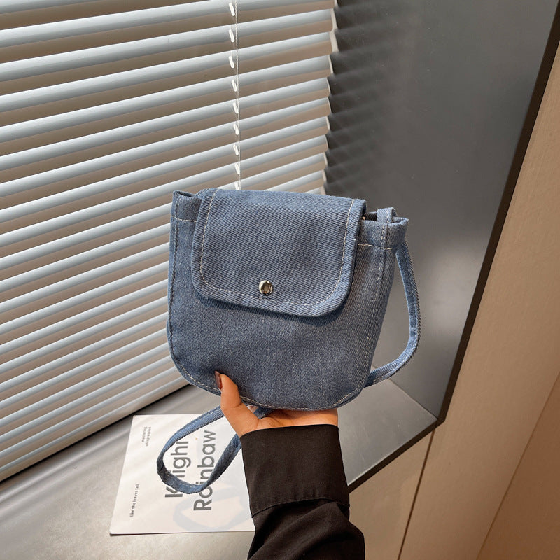 Denim Bag Women's New Fashion All-Match Shoulder Bag Super Popular Commuter Crossbody Bag