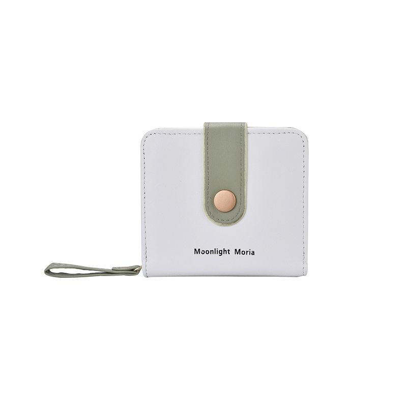 Simple Cute Kitten Japanese Style Women's Buckle Coin Pocket Portable Belt Women's Multi-Functional Short Wallet Wallet Card Holder