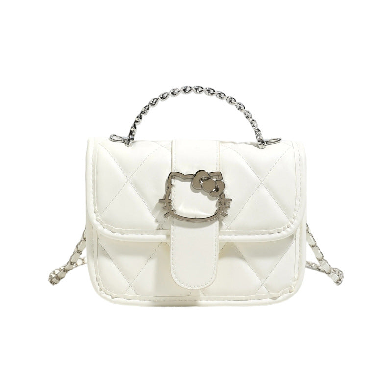 Fashion Mini Chain Messenger Bag Female Cute Cat Casual All-Match Daily Shoulder Bag