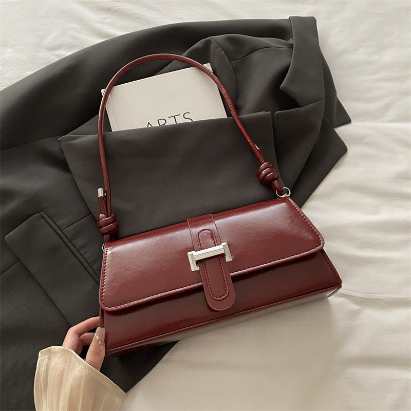 Elegant French-style Mini Tote Bag 2025 New Trendy Crossbody Shoulder Bag with Chic Buckle Design for Daily Wear