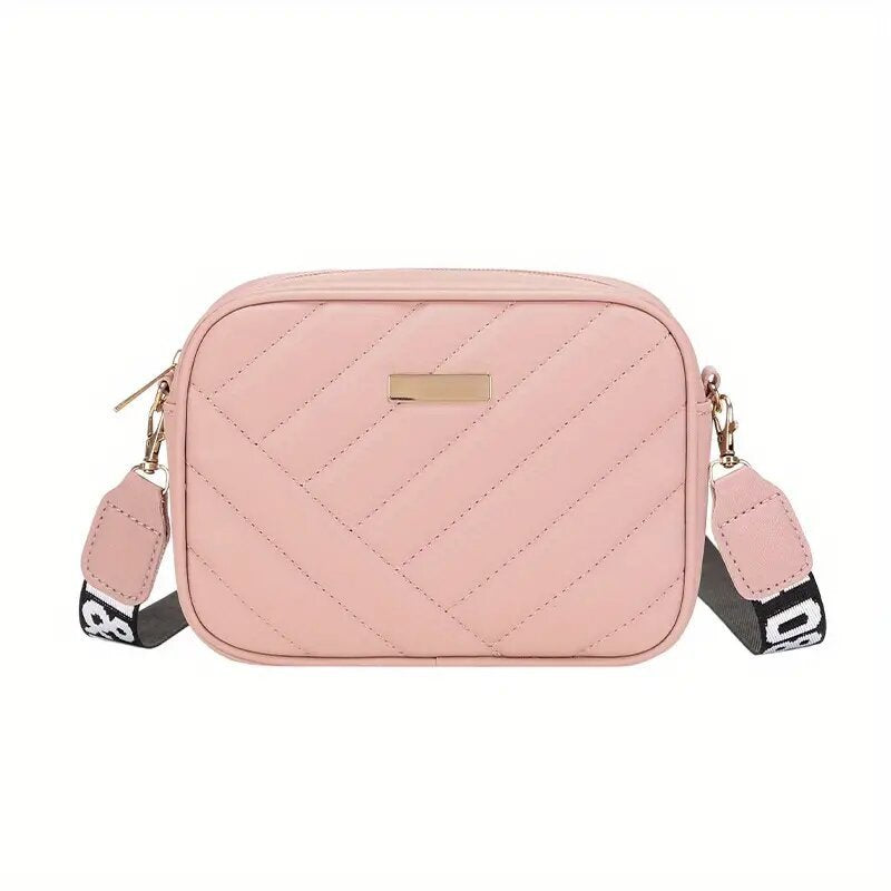 Stylish Quilted Crossbody Bag for Women with Trendy Printed Strap and Compact Design Perfect for Daily Use