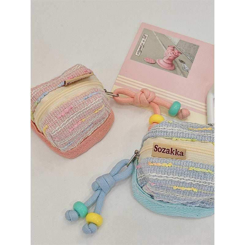 Classic Style Cute Portable Suitable for Apple Wireless Bluetooth Headset Protective Cover Storage Soft Cloth Shell