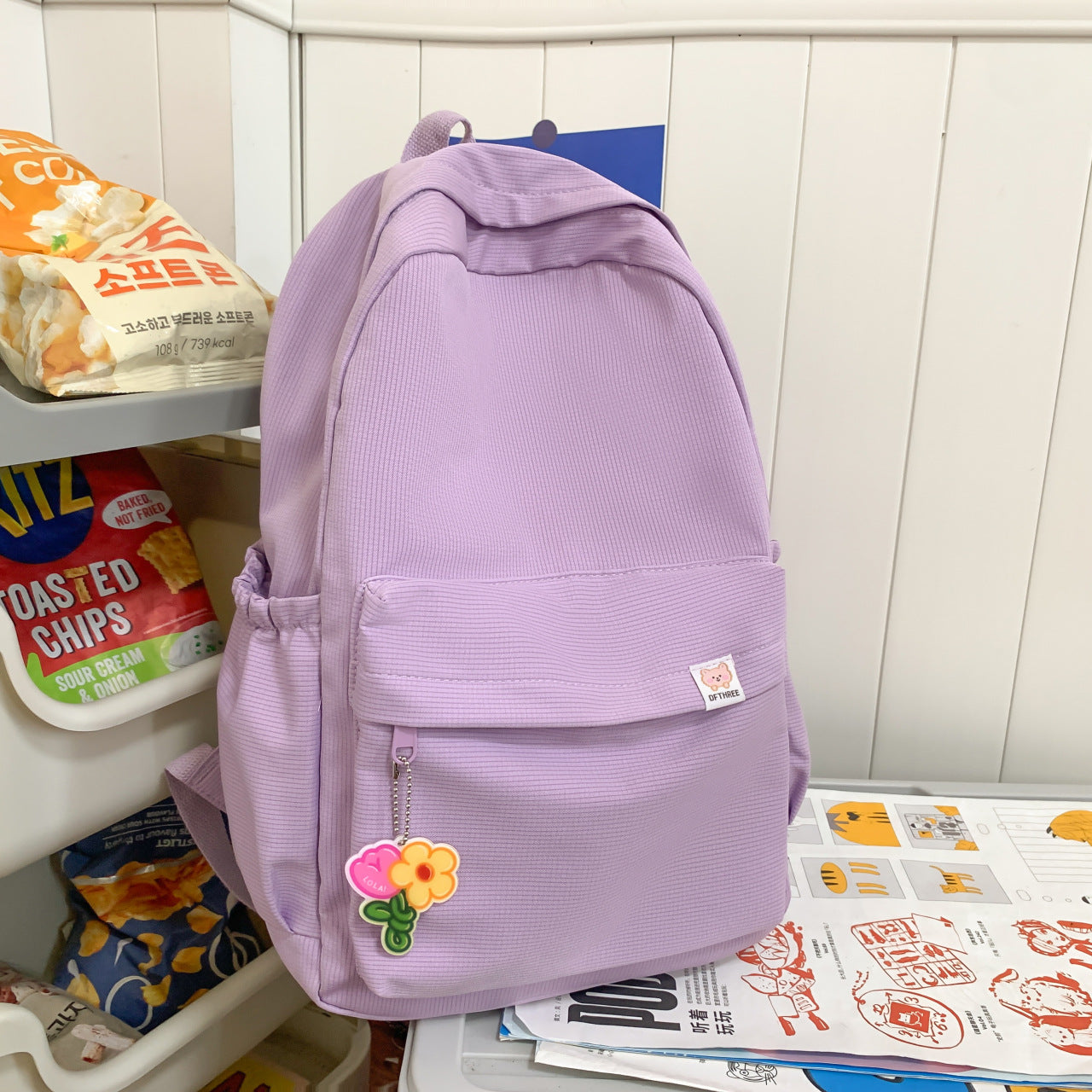 Lightweight Simple Backpack for Students with Large Capacity, Perfect for School, Travel, and Laptops up to 14 Inches