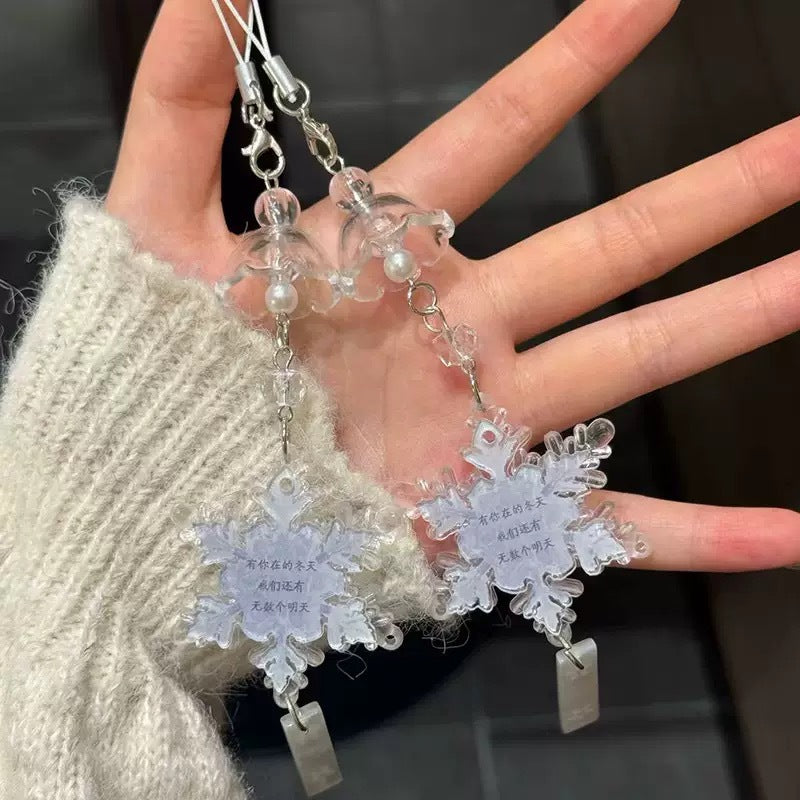 Jasmine maple leaf ginkgo wind chimes pendant phone case charm bag camera keychain lanyard