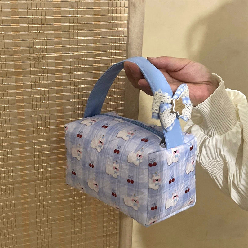 New Cute Portable Ladies Portable Toiletry Bag Cosmetic Bag Multi-Functional Large Capacity Travel Buggy Bag Fashion Ins Style Design
