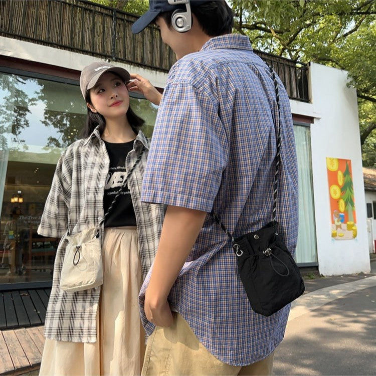 Spring New Women's Bag Nylon Casual Messenger Bag Convenient Travel Mobile Phone Bag Simple All-Match Shoulder Small Square Bag