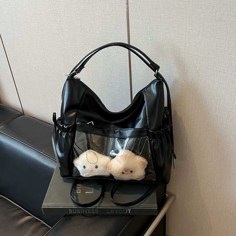 Japanese Bow Cartoon Backpack Female Secondary College Class Commuting Large Capacity One Shoulder Crossbody Backpack