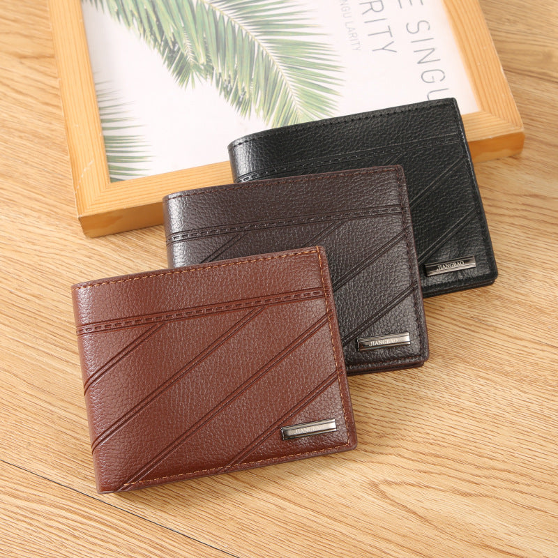 Men's Short Chic Wallet Card Holder Lightweight Expansion Design