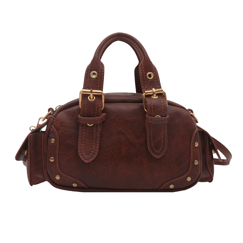 Stylish Minimalist Crossbody Bag for Women 2025 Autumn New Fashion Casual Shoulder Bag with Vintage Design and Practical Zipper Closure