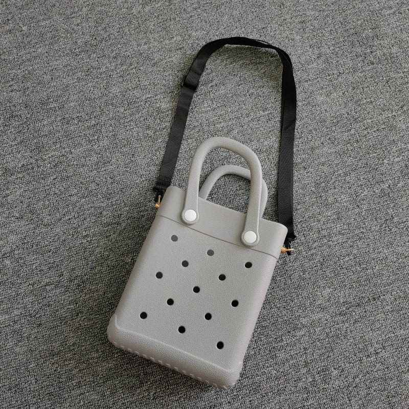 Cute Croc-Style Mini Shoulder Bag with Adjustable Strap for Women, Fashionable and Trendy Everyday Accessory
