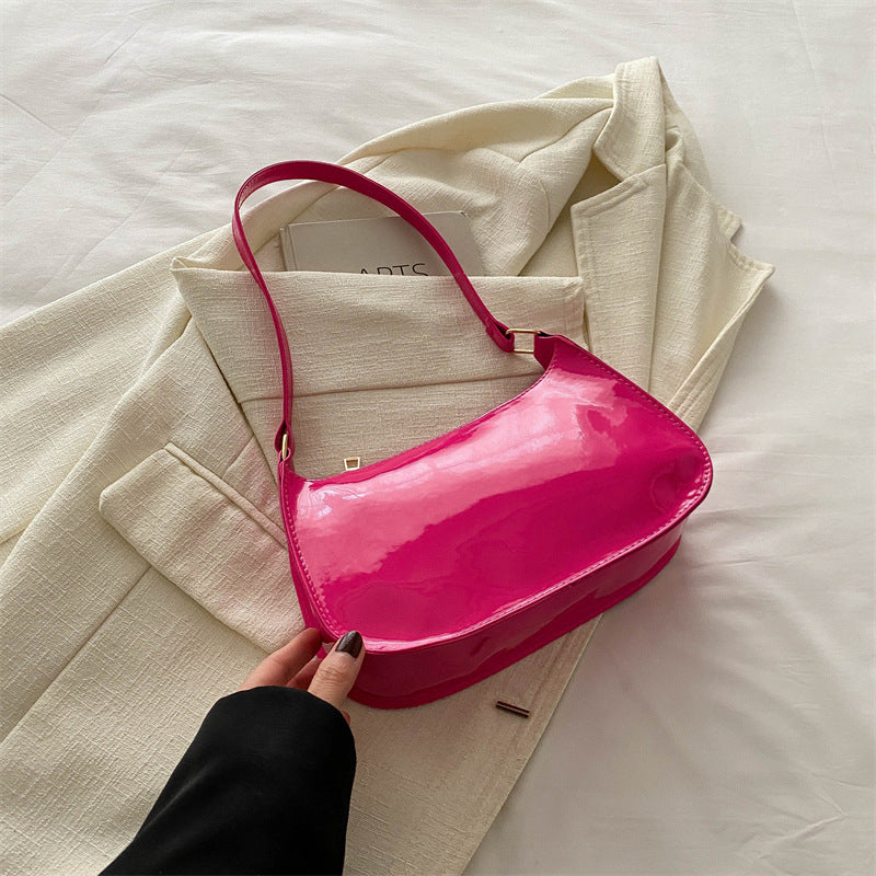 Popular Fashion Korean Style Shoulder Bag Women's Spring New All-Match Solid Color Gentle Small Square Bag