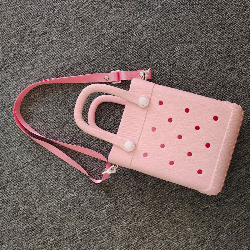 Cute Croc-Style Mini Shoulder Bag with Adjustable Strap for Women, Fashionable and Trendy Everyday Accessory