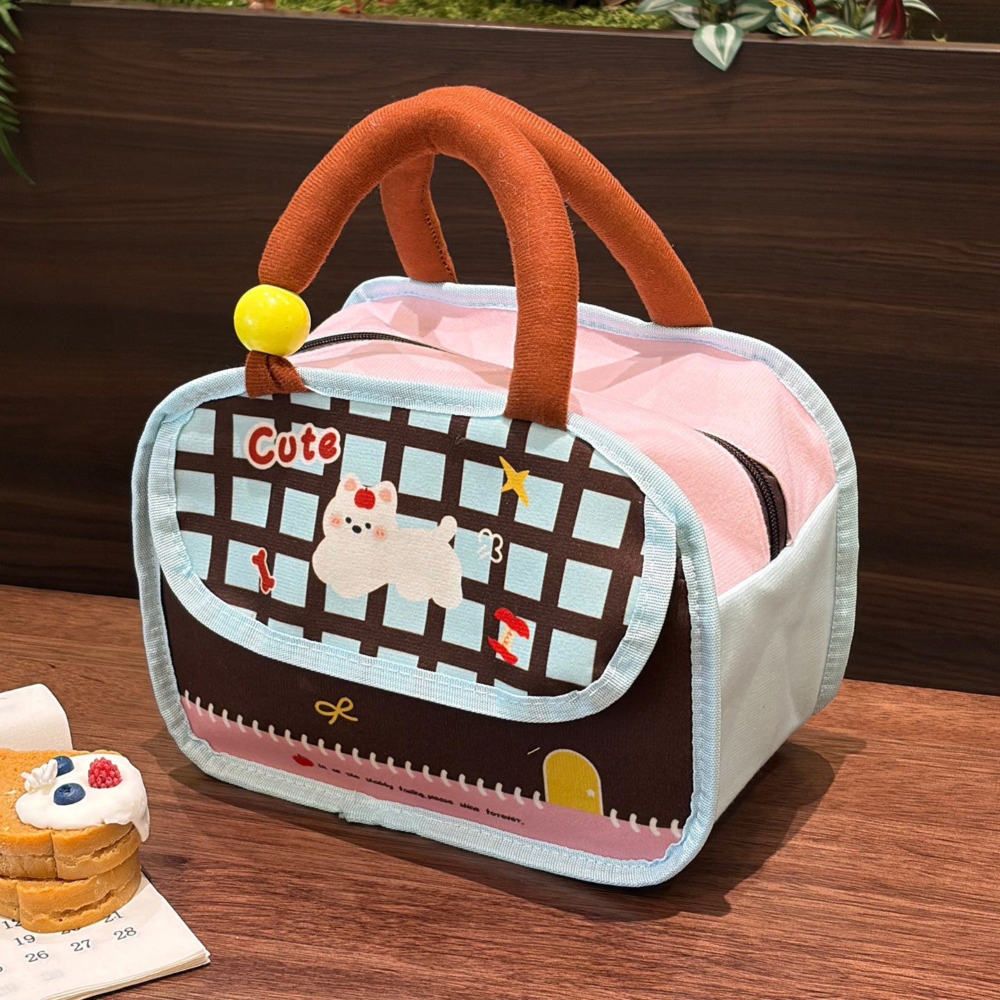 Cute Cartoon Lunch Bag with Insulated Design for Keeping Food Warm and Cold, Perfect for Work, School, and Picnics