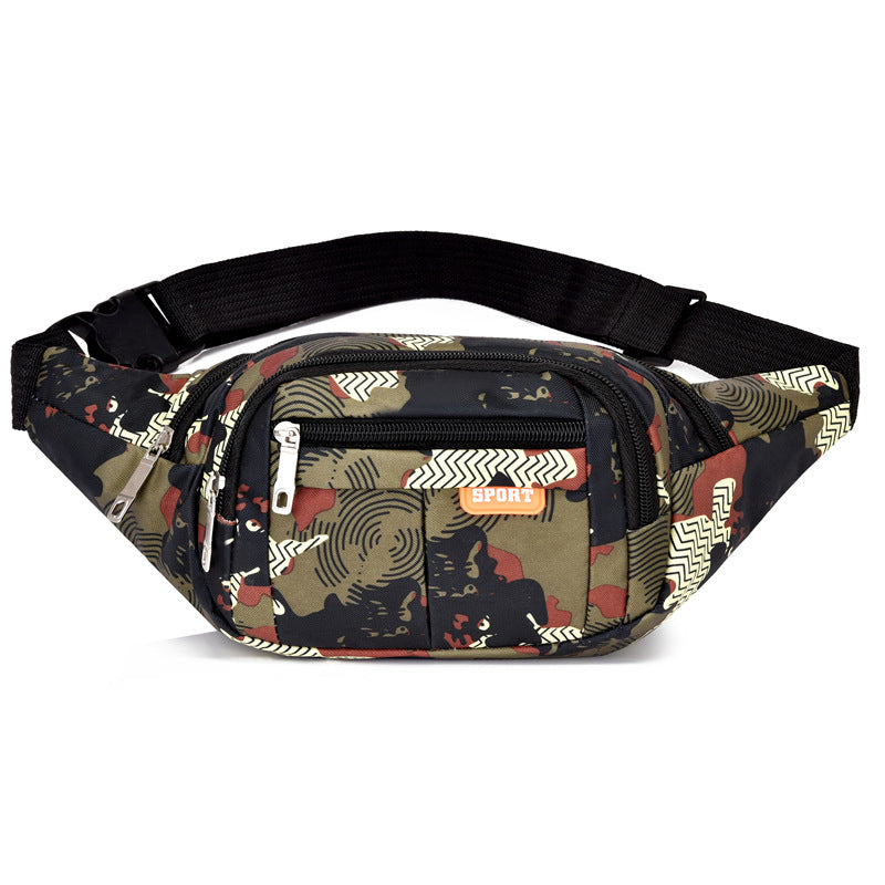 Waist Bag Men's New Sports Casual Chest Bag Korean Fashion All-Matching Travel Shoulder Bag