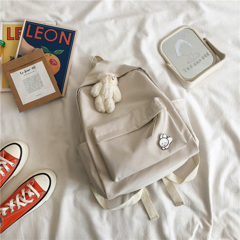 Minimalist Campus Backpack for Students with Waterproof Canvas, Large Capacity and Comfortable Padded Straps