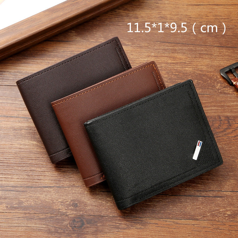 Fashionable Men's Slim Wallet with Multiple Card Slots and Anti-Theft Protection, Urban Minimalist Design