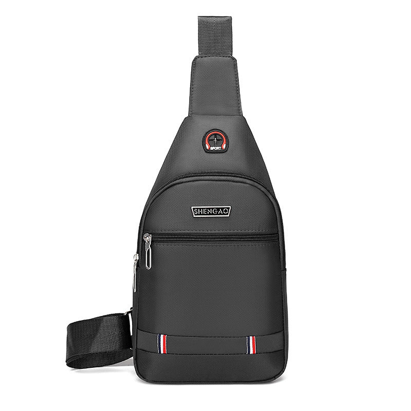 Stylish Men's Chest Bag with Large Capacity, Water-Resistant Oxford Fabric, Perfect for Business and Daily Use
