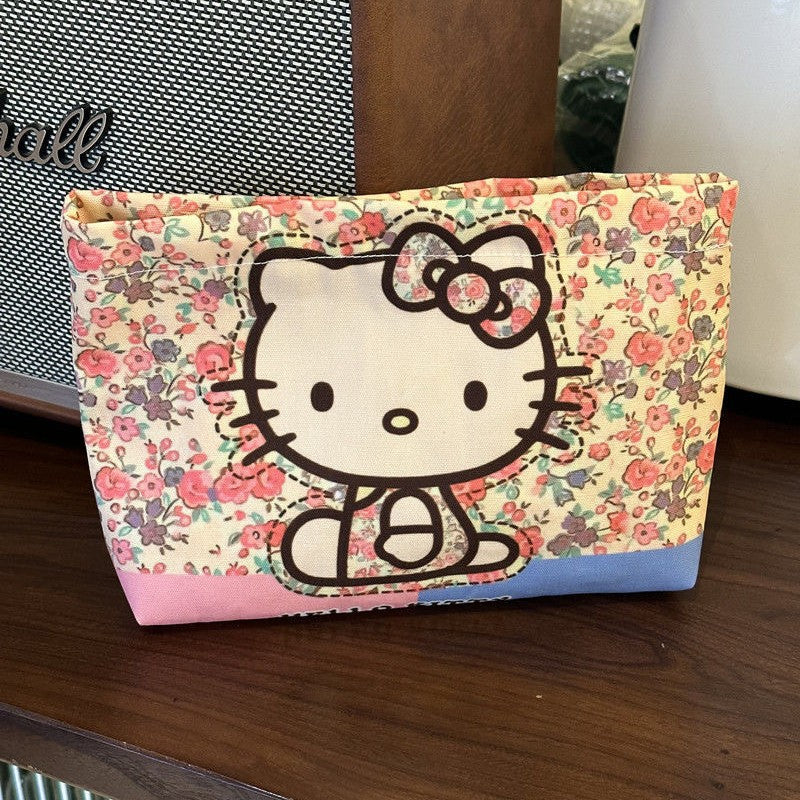 New Kitty Cat Large Capacity Cosmetic Bag Portable Liner Buggy Bag Travel Headset Coin Purse
