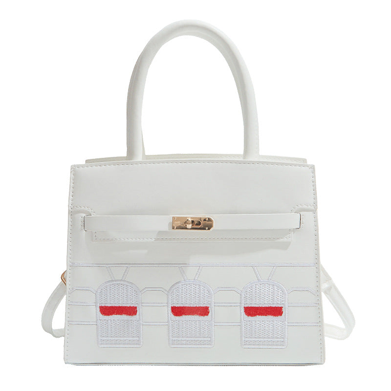 Spring New Small House Bag Women's High-Grade One-Shoulder Crossbody Portable Commuter Contrast Color Bag