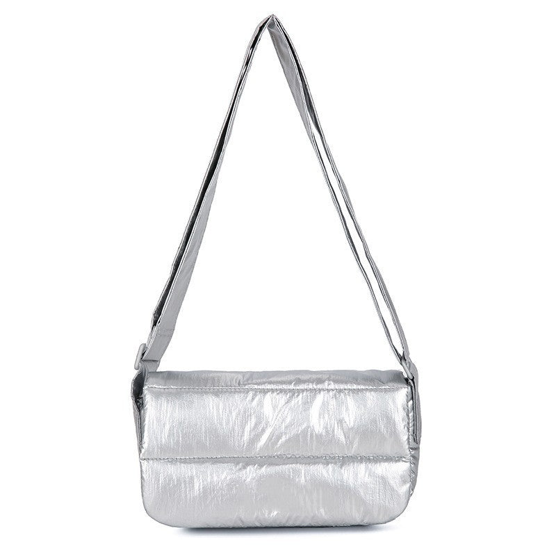 Fashion Quilted Messenger Bag Women's Simple and Practical Daily Shoulder Small Square Bag
