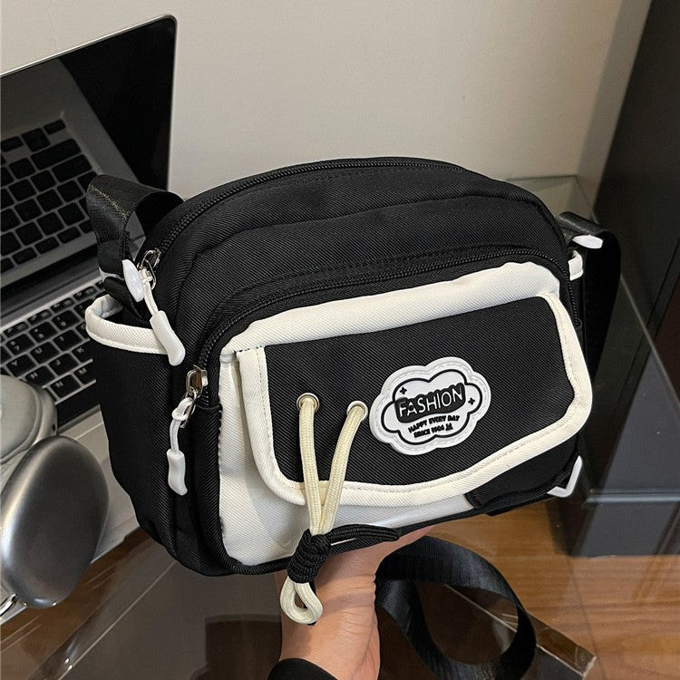 Japanese Cute Contrast Color Messenger Bag Female New Student Everyday Joker Fashion Fresh Shoulder Bag