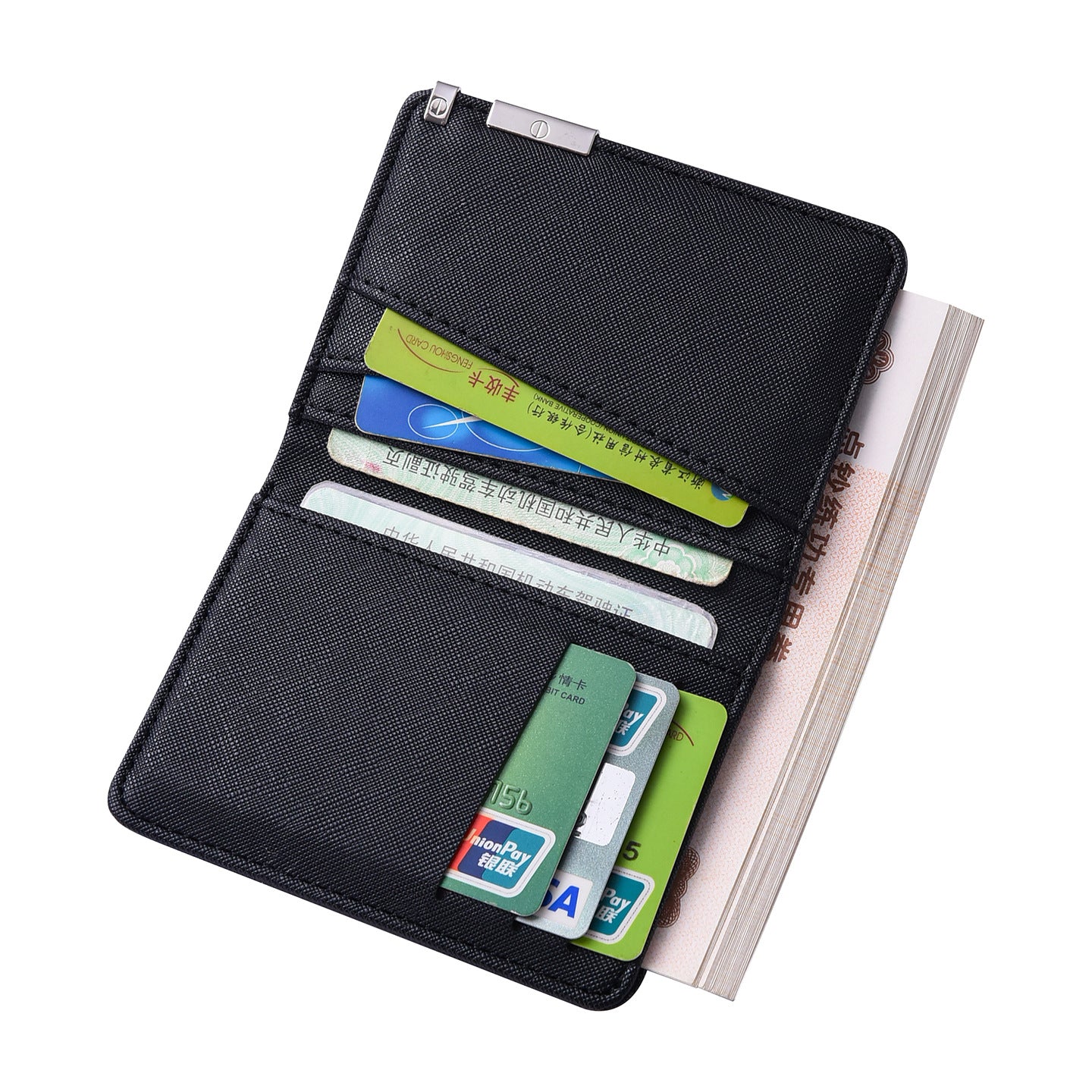 Wallet Men's Short Wallet Iron Edge Cross Pattern Men's Multiple Card Slots Wallet Card Holder Wallet Men's High Sense