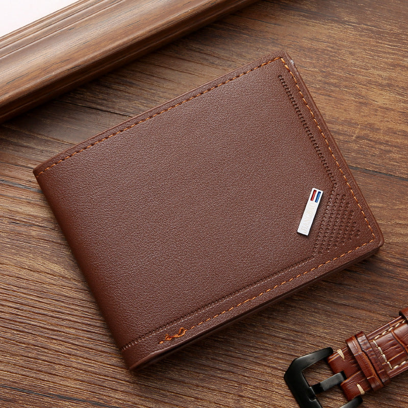 Fashionable Men's Slim Wallet with Multiple Card Slots and Anti-Theft Protection, Urban Minimalist Design