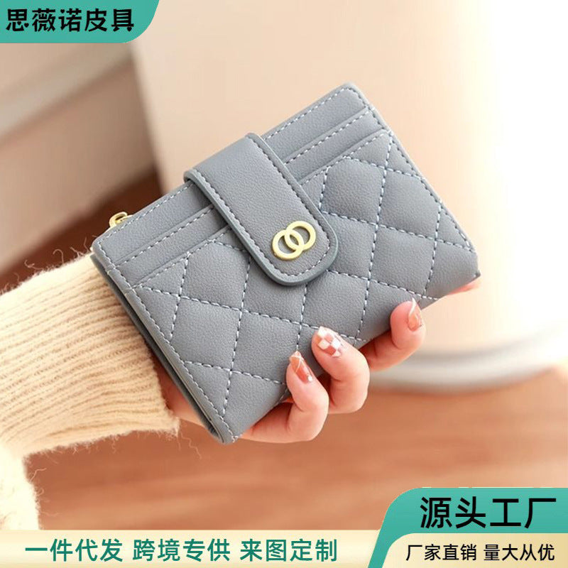 Classic Women's Real Soft Leather Wallet Fashion Solid Color Card Holder Multiple Card Slots Multifunctional Wallet Certificate Card Holder