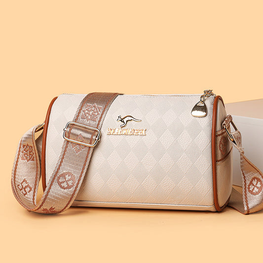 Boston Pillow Bag Women's Fashionable New Fashionable Western Style Wide Shoulder Strap High-End Shoulder Messenger Bag