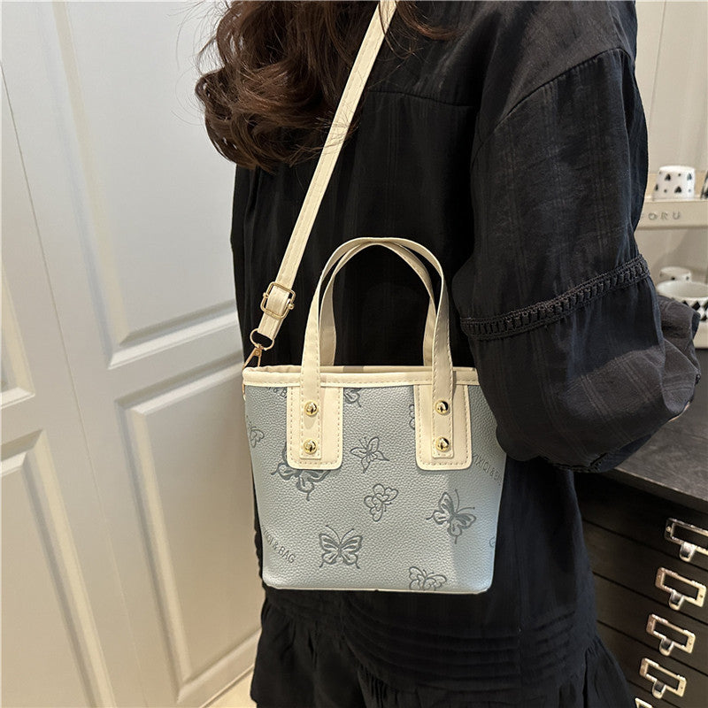Summer Fashion Small Handbags Women's New Temperament Leisure Crossbody All-Matching Bucket Bag