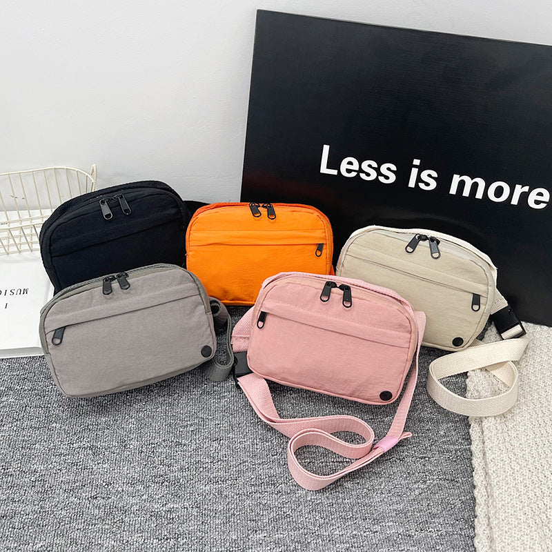 Stylish Nylon Crossbody Bag with Zipper Closure and Multiple Pockets for Daily Use