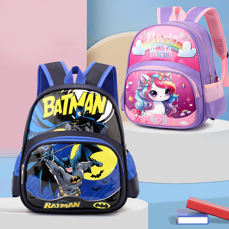 Captain America Kids Backpack Cartoon Anime Design Waterproof Lightweight School Bag for Preschool Children