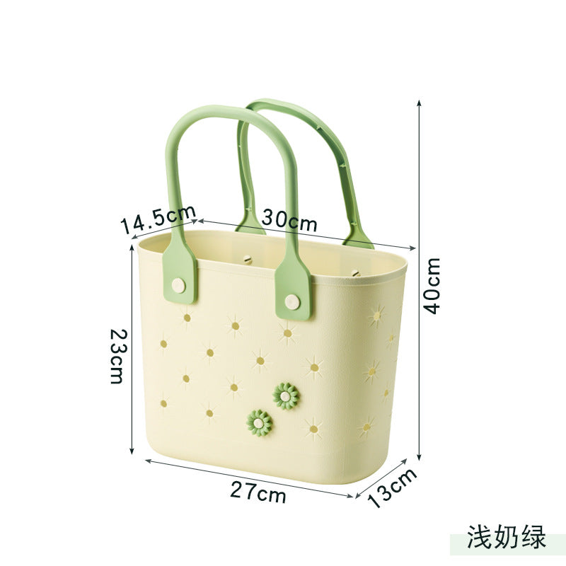 Outdoor Portable Picnic Basket Bathroom Storage Basket Toiletries Student Dormitory Bath Basket Bathroom Wash Storage Basket