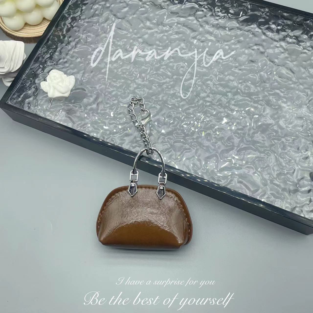 New Mini Small Bag Exquisite Handbag Pendant High-Grade Chain Little Shell Bag Keychain Exquisite Small Bag Ornaments
