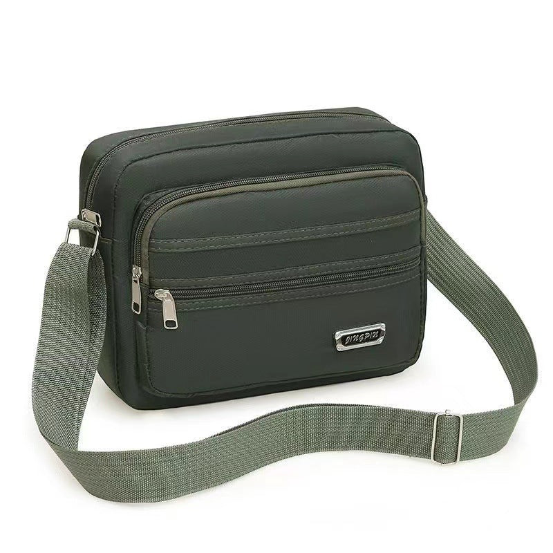 Fashionable Nylon Shoulder Bag with Multiple Pockets for Men and Women, Perfect for Daily Commute and Travel