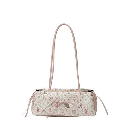 Korean Style Sweet Bow Bag Women's New Fashion Trendy All-Match Commute Shoulder Bag