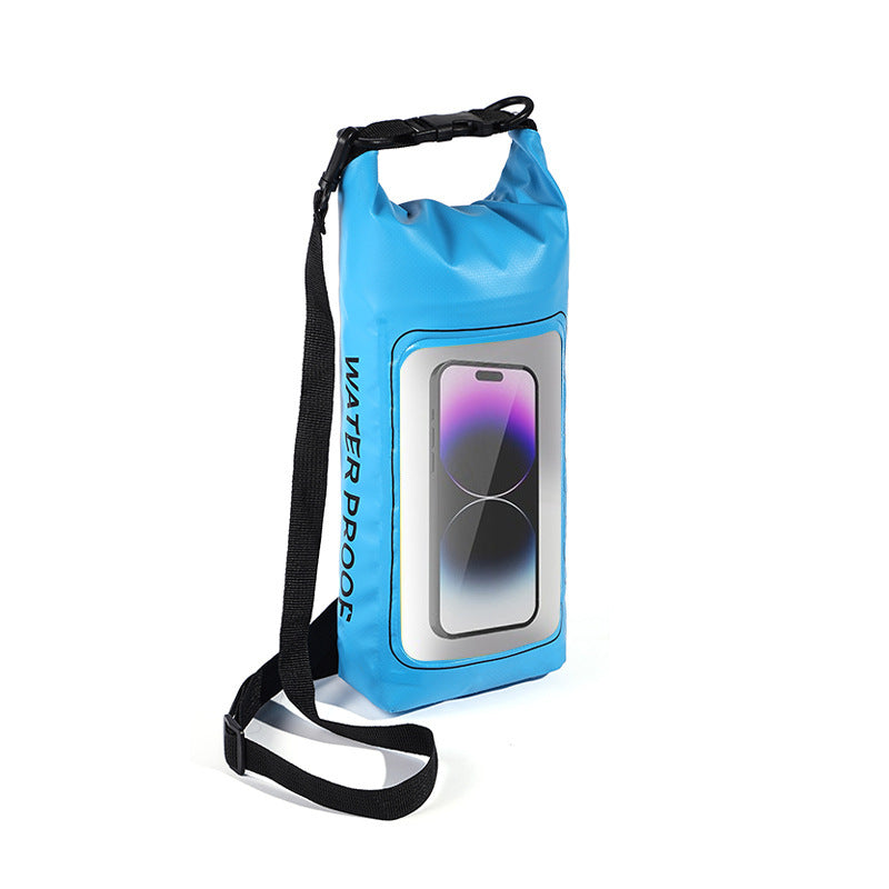 2L Waterproof PVC Bag with Phone Pocket for Outdoor Activities and Swimming - IPX6 Rated