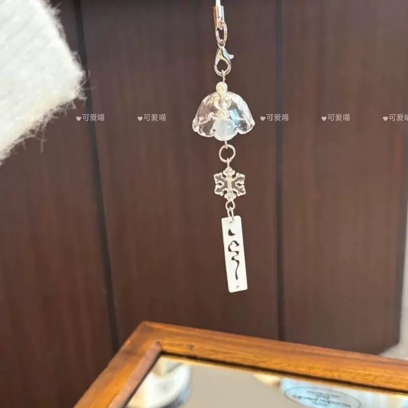 Jasmine maple leaf ginkgo wind chimes pendant phone case charm bag camera keychain lanyard